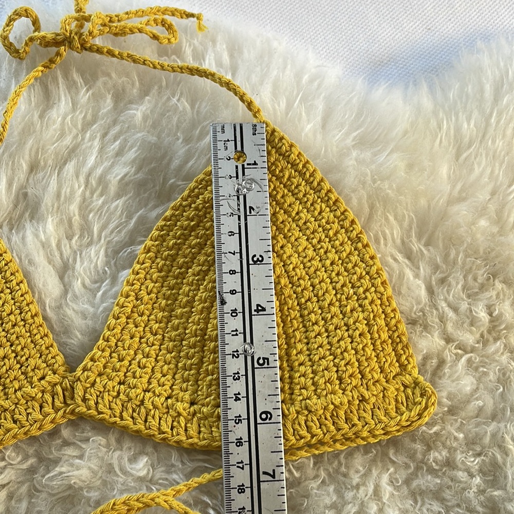 🦋3/40 NWT Hand Crafted by amberblue handmade Triangle Sun top (S) - Picture 9 of 10